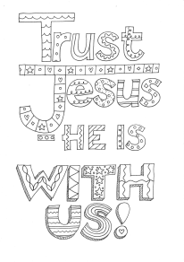 Colouring: Trust Jesus